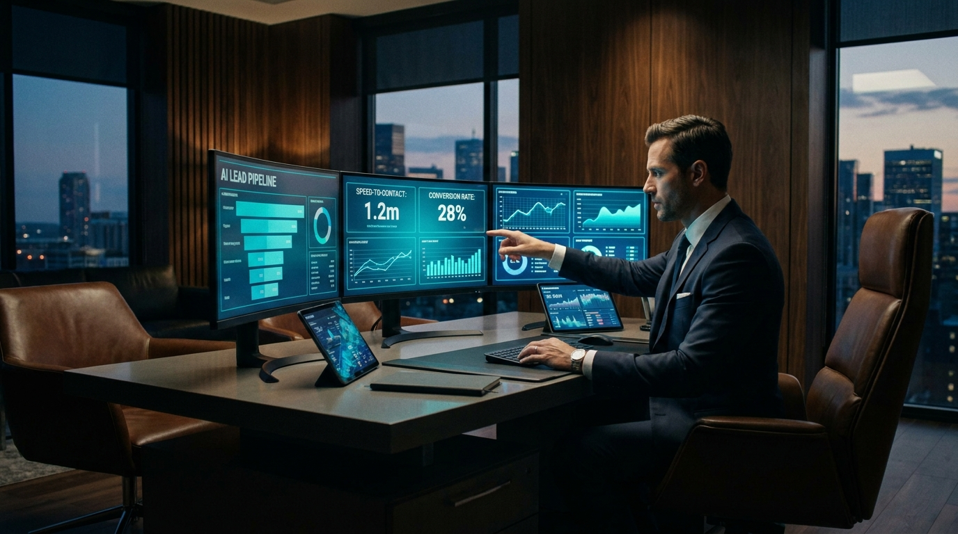 AI lead qualifier for real estate agents - speed to lead system dashboard