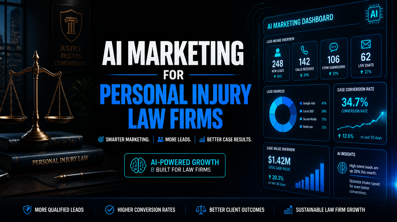 AI marketing system for personal injury law firms — intake automation and SEO that generates 30+ cases per month