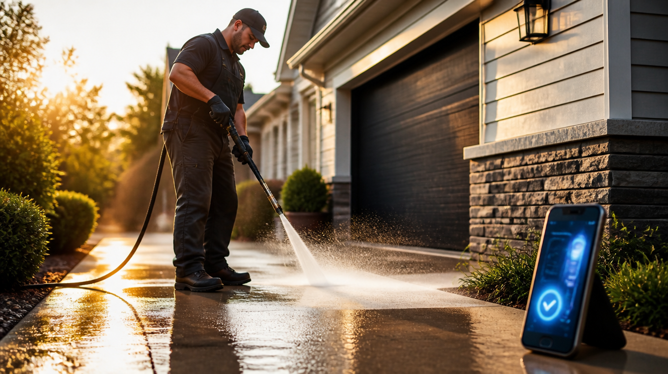 AI receptionist for pressure washing companies capturing missed calls and booking jobs automatically — Leadra.io