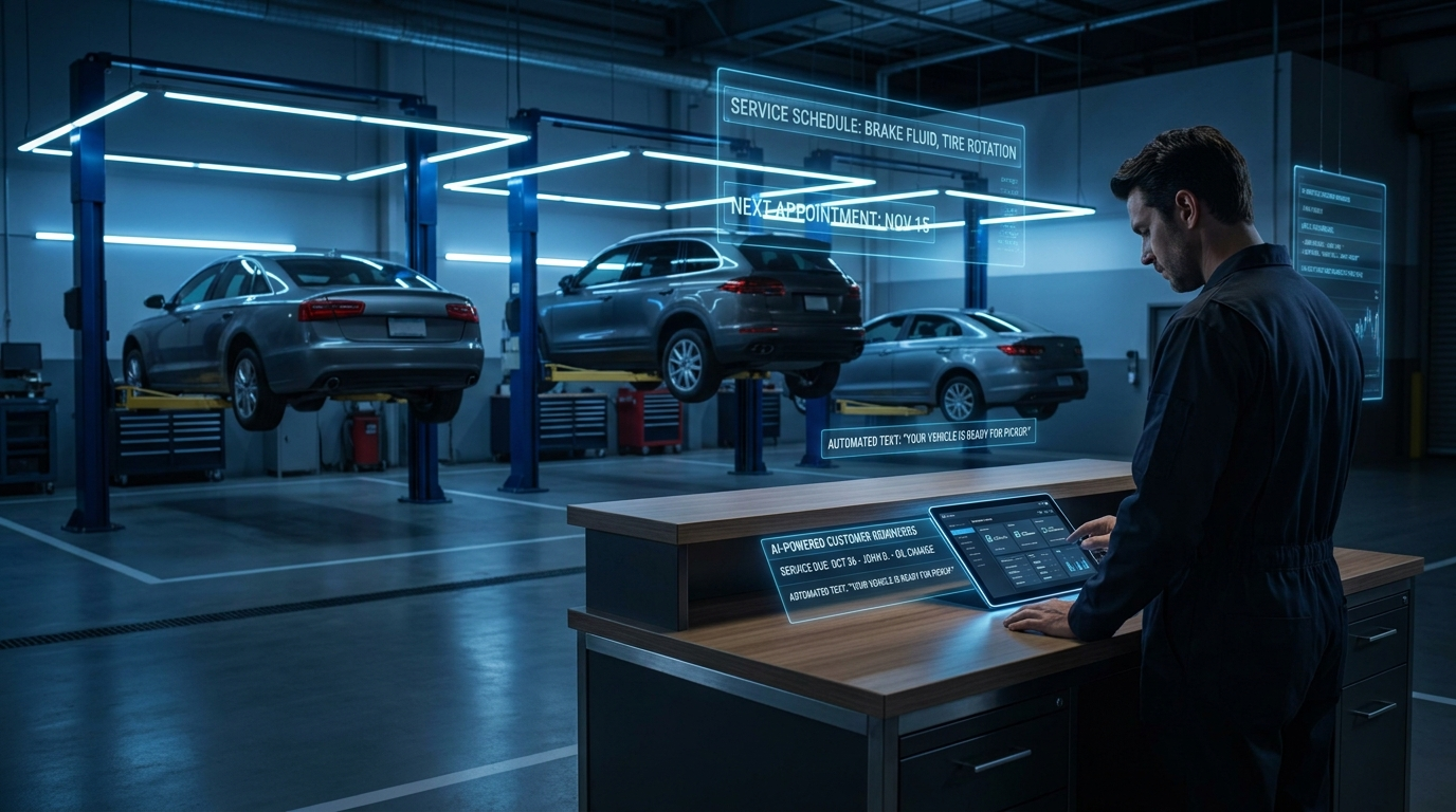 AI service reminder system for auto repair shops - automated customer retention